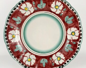 5 Antique Tiffany Royal Doulton Dinner Plates w Jeweled Aqua 