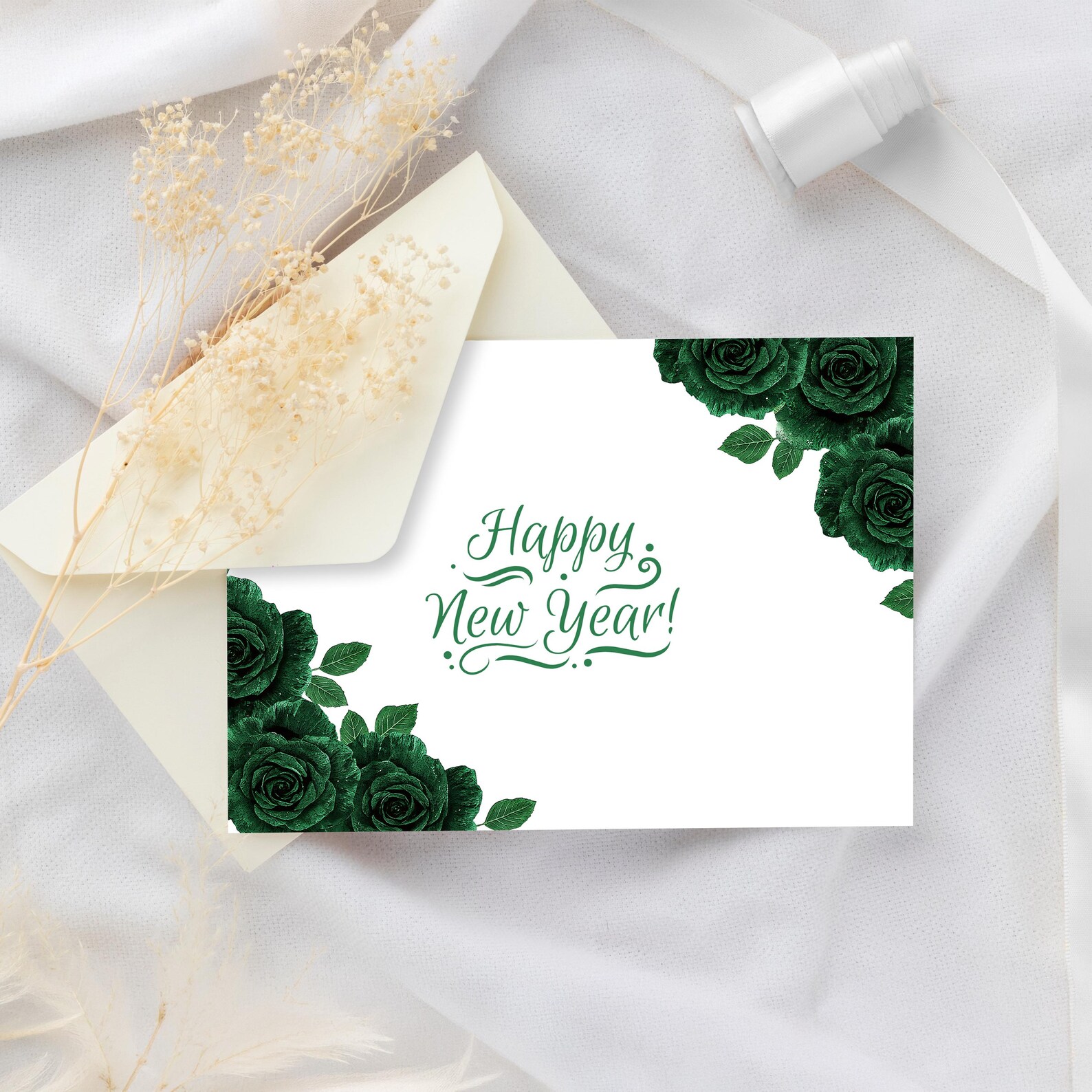 Emerald Green Rose Seamless Border | Luxury Floral Botanical Border ...