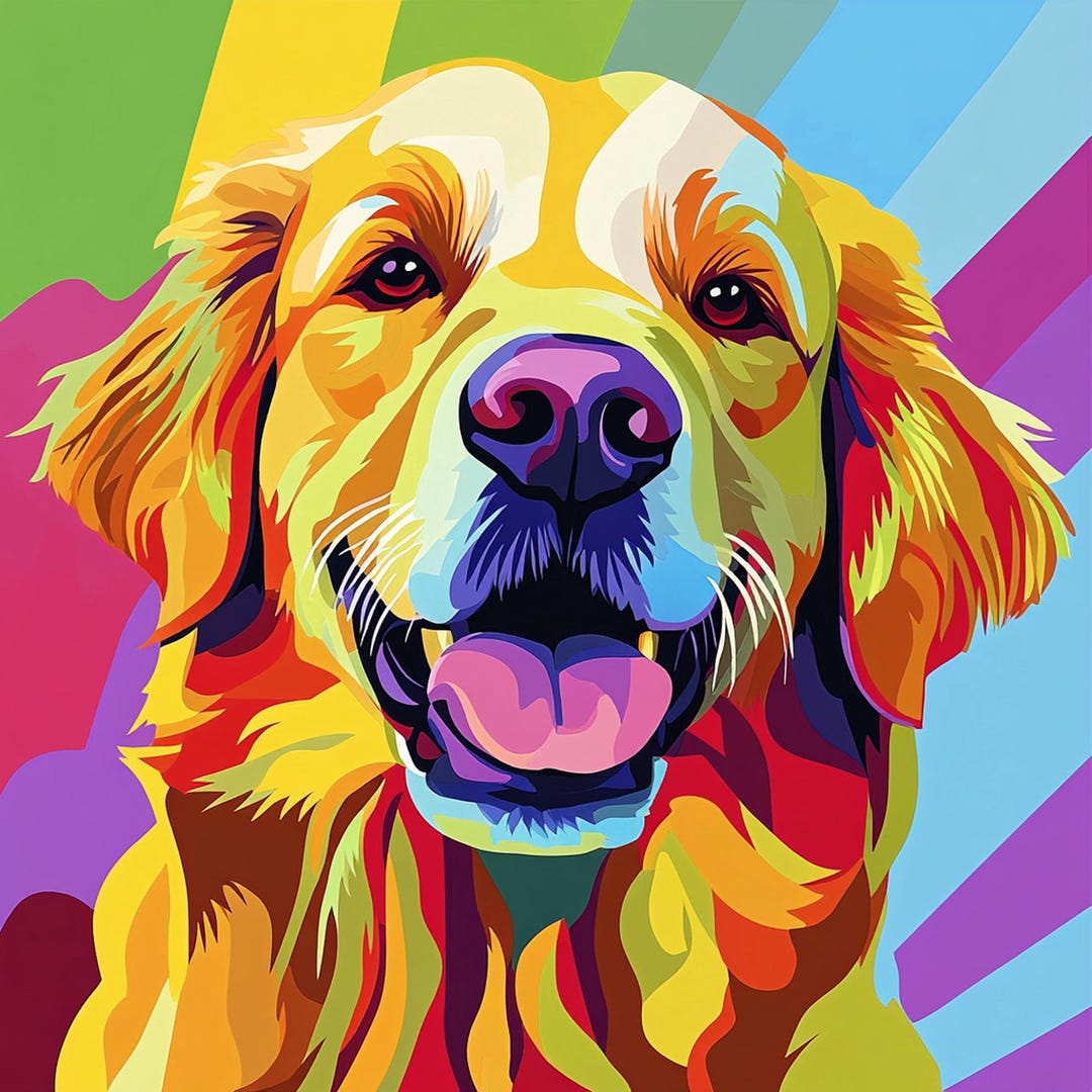 Joyeux Chien Golden Retriever Ayant Son Anniversaire Portant Un Chapeau