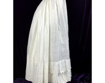 Ruffles Mid Late 1880s Bustle Skirt Cotton Gauze Summer Ethereal