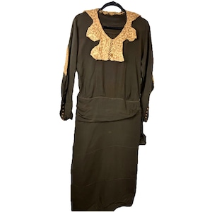 Brown Drop Waist Dress - Etsy