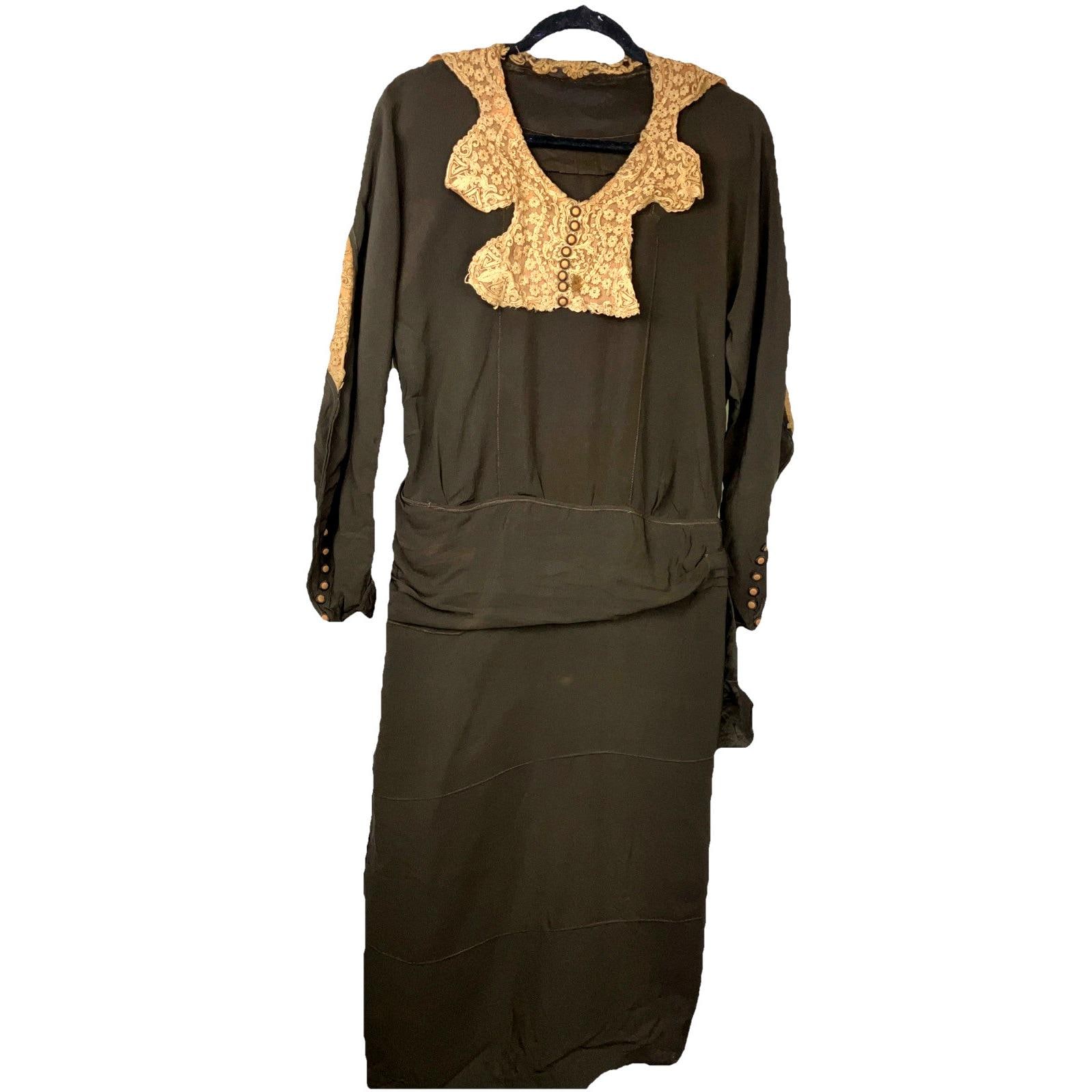 Brown Drop Waist Dress - Etsy