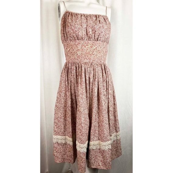 Vintage 50s Cotton Prairie Style Sun Dress Shelf … - image 2