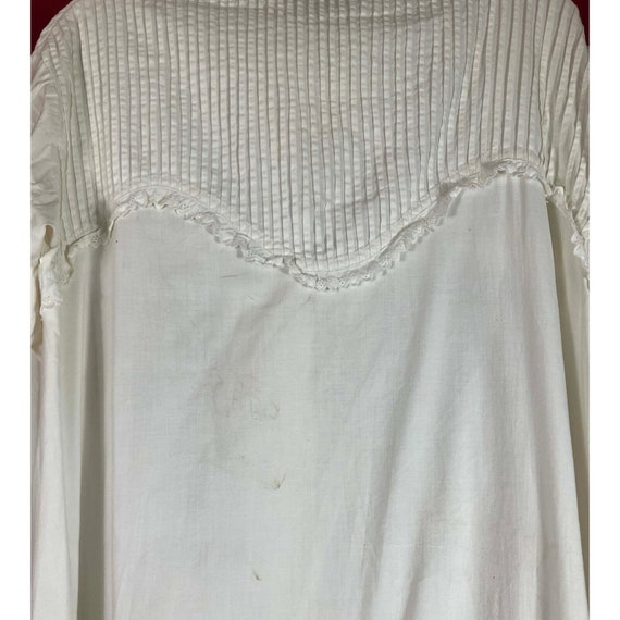 Antique Victorian 1860s White Cotton Dressing Gow… - image 7