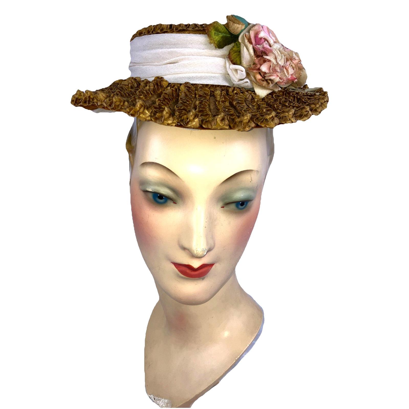 【vintage】1890s straw hat 麦わら帽子 1890 Straw Hat - Etsy