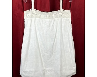 38 bust Edwardian 20s step In lounge romper Summer Cotton Combi Cami