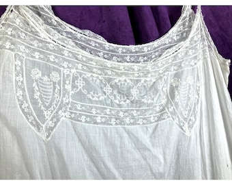 44 B FANCY Edwardian 20s step In lounge romper Summer Cotton Combi Plus