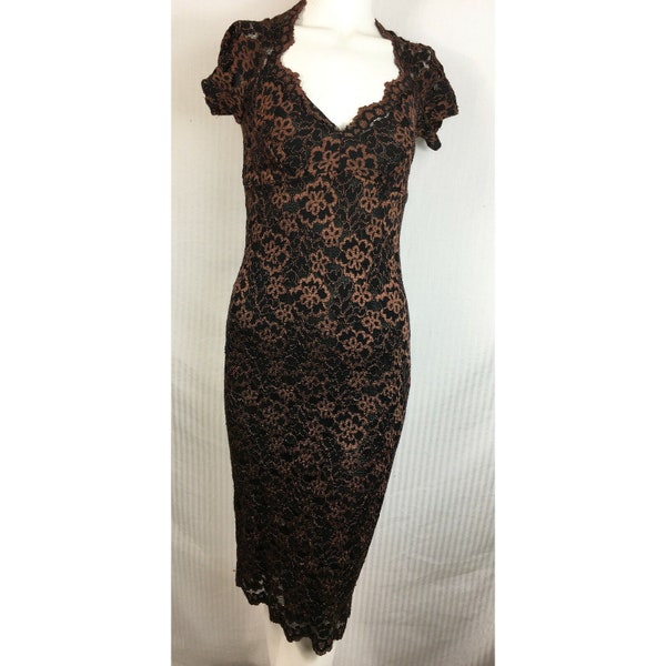 Bronze Lace Dress Etsy