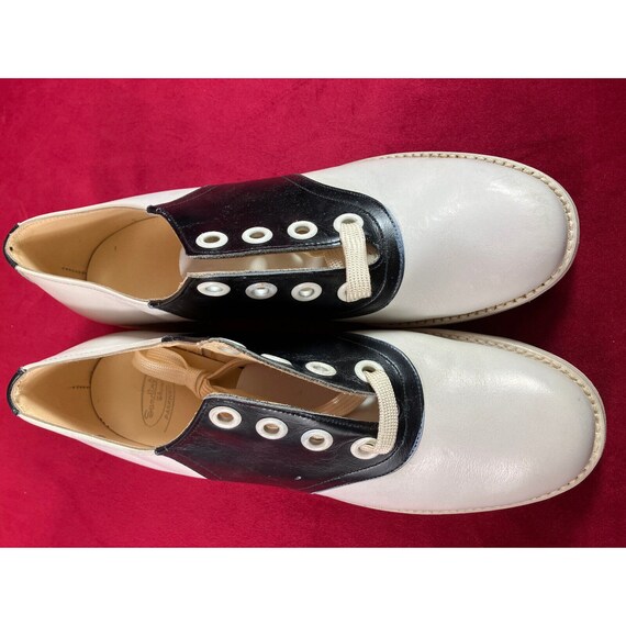 6.5 B NOS New 40s 50s Black White Saddle Shoes Ox… - image 2