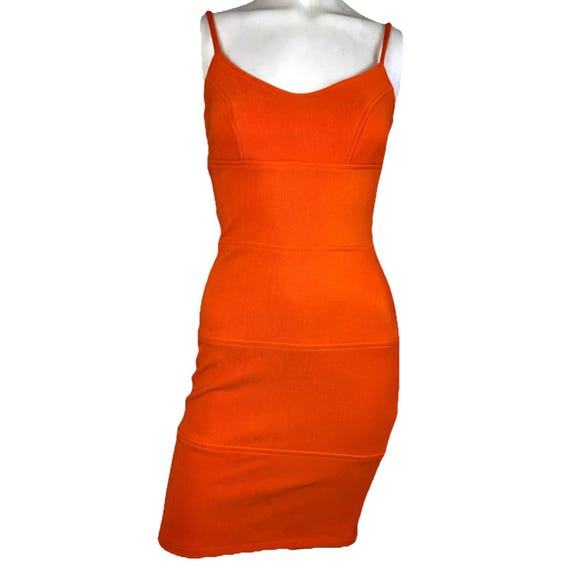 neon orange bodycon dress Vintage 90s Moda Intl Body Con Daily - Former foreign nyla_collection_220219201_position Ladies dresses anticipated night out Color:Pale Aqua