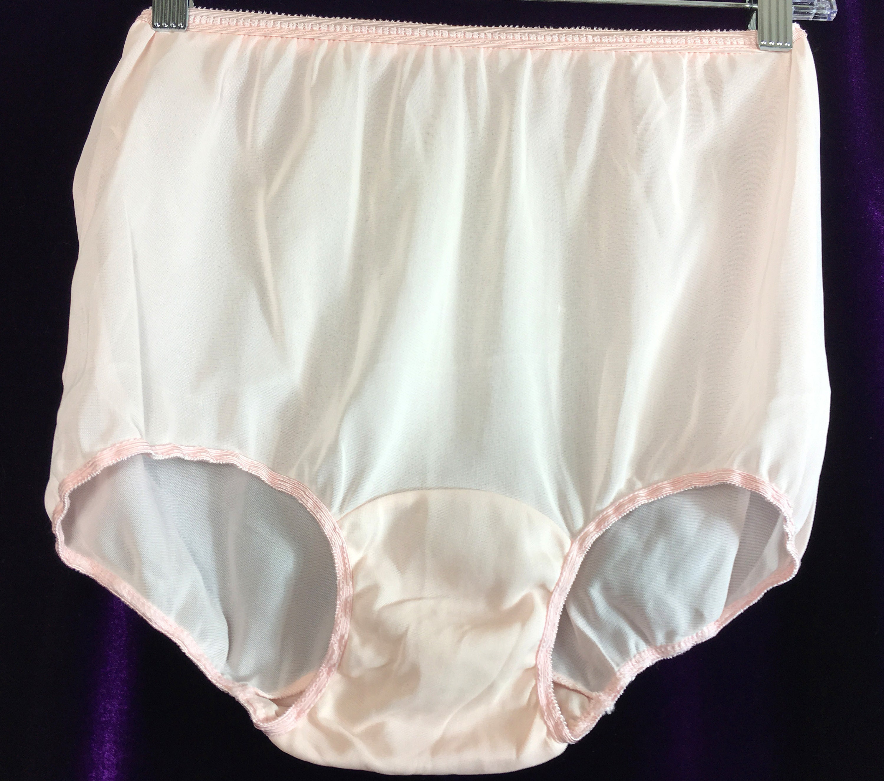 Vtg White Nylon Granny Panties 9 XL 3 Pr Underwear Sissy Briefs Undies Panty  60s Vintage Womens 1960s 