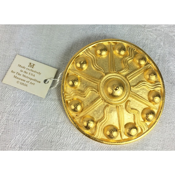 MMA Sun Disk Gold Tone Babylon Pin Museum Modern … - image 1