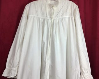 Antique C 1870s 1880s Womans Nightgown Sleep Shirt Ethereal