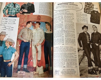 ALDENS Catalog Fall Winter 1960 Fashion Mens Womens Wrangler Lee Jeans Western
