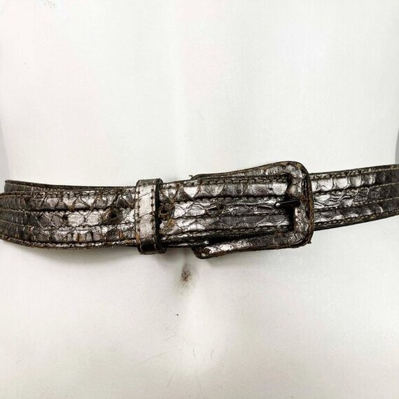 saint laurent silver belt