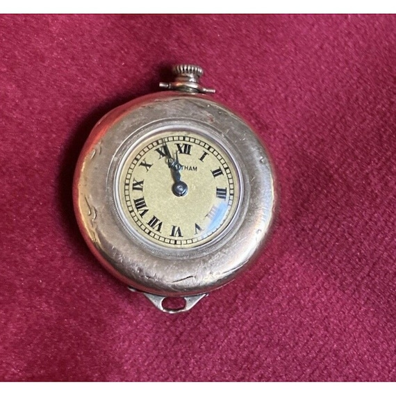 Antique 1913 Ruby Waltham Ladies Watch Pocket Pen… - image 1