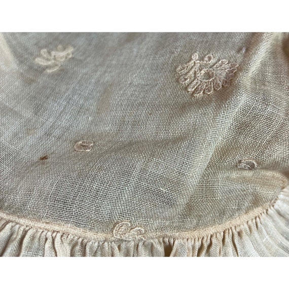 Regency Embroidered Cotton Bonnet C 1810- 1820s E… - image 6