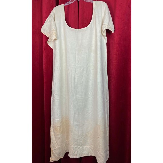 Antique Primitive 19th C Linen Night Sleep Shirt … - image 3