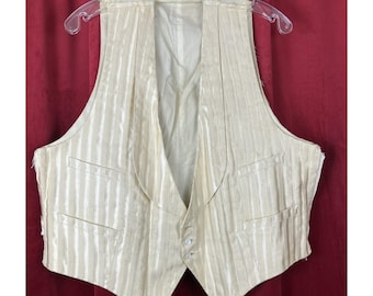 42 Shawl Collar Stripe Vest Waistcoat Victorian - Edwardian Era Wedding