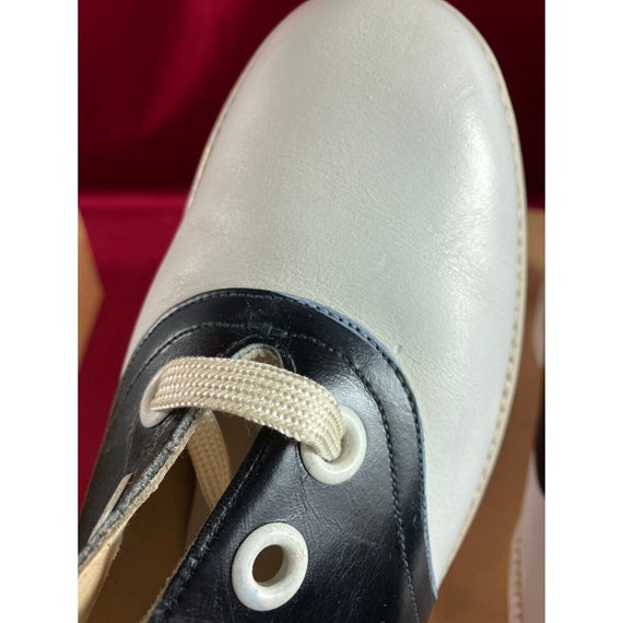 6.5 B NOS New 40s 50s Black White Saddle Shoes Ox… - image 7