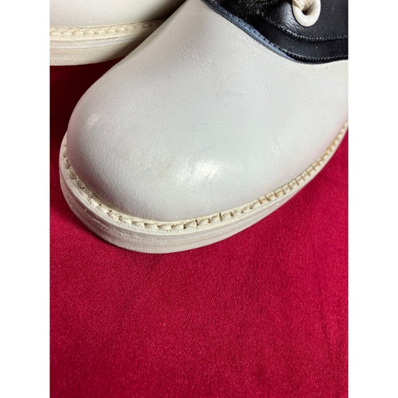 6.5 B NOS New 40s 50s Black White Saddle Shoes Ox… - image 5
