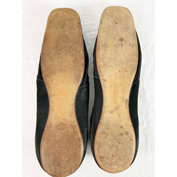 Antique Regency 1820s Black Silk Shoes Paper Labe… - image 4