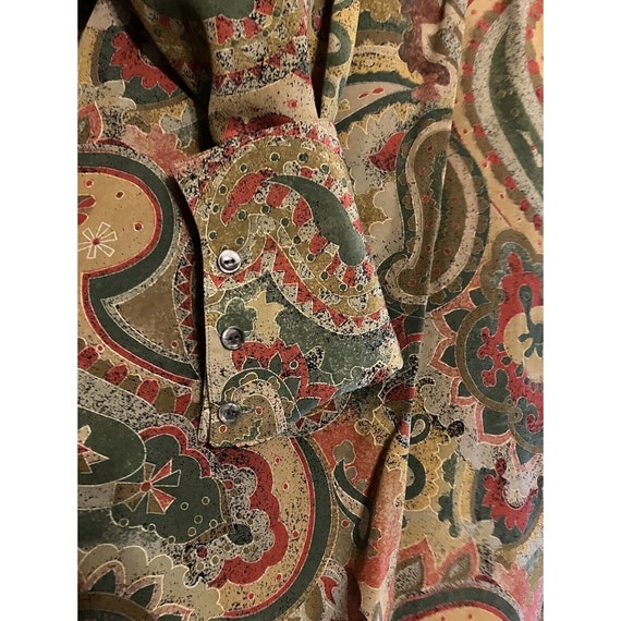 Vintage Late 70s Chloe Lagerfeld Silk Paisley Pri… - image 7