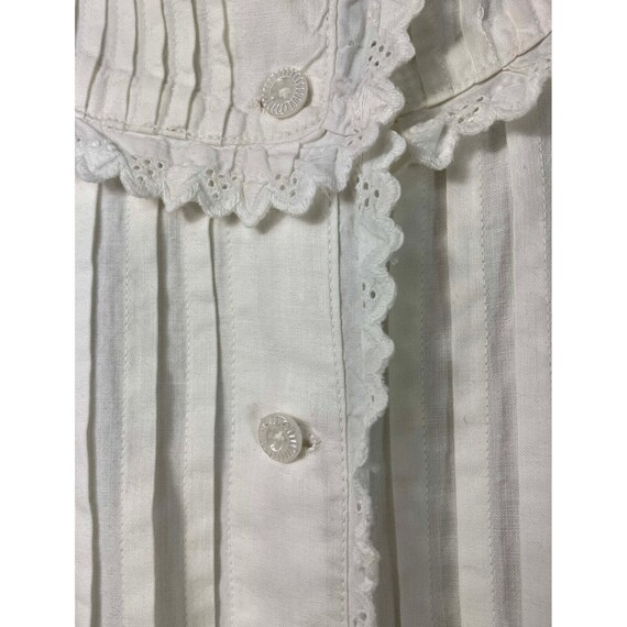 Antique Victorian 1860s White Cotton Dressing Gow… - image 2