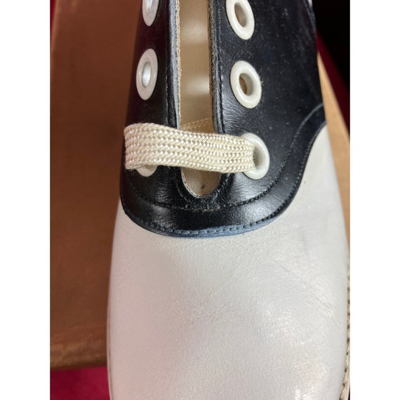 6.5 B NOS New 40s 50s Black White Saddle Shoes Ox… - image 8