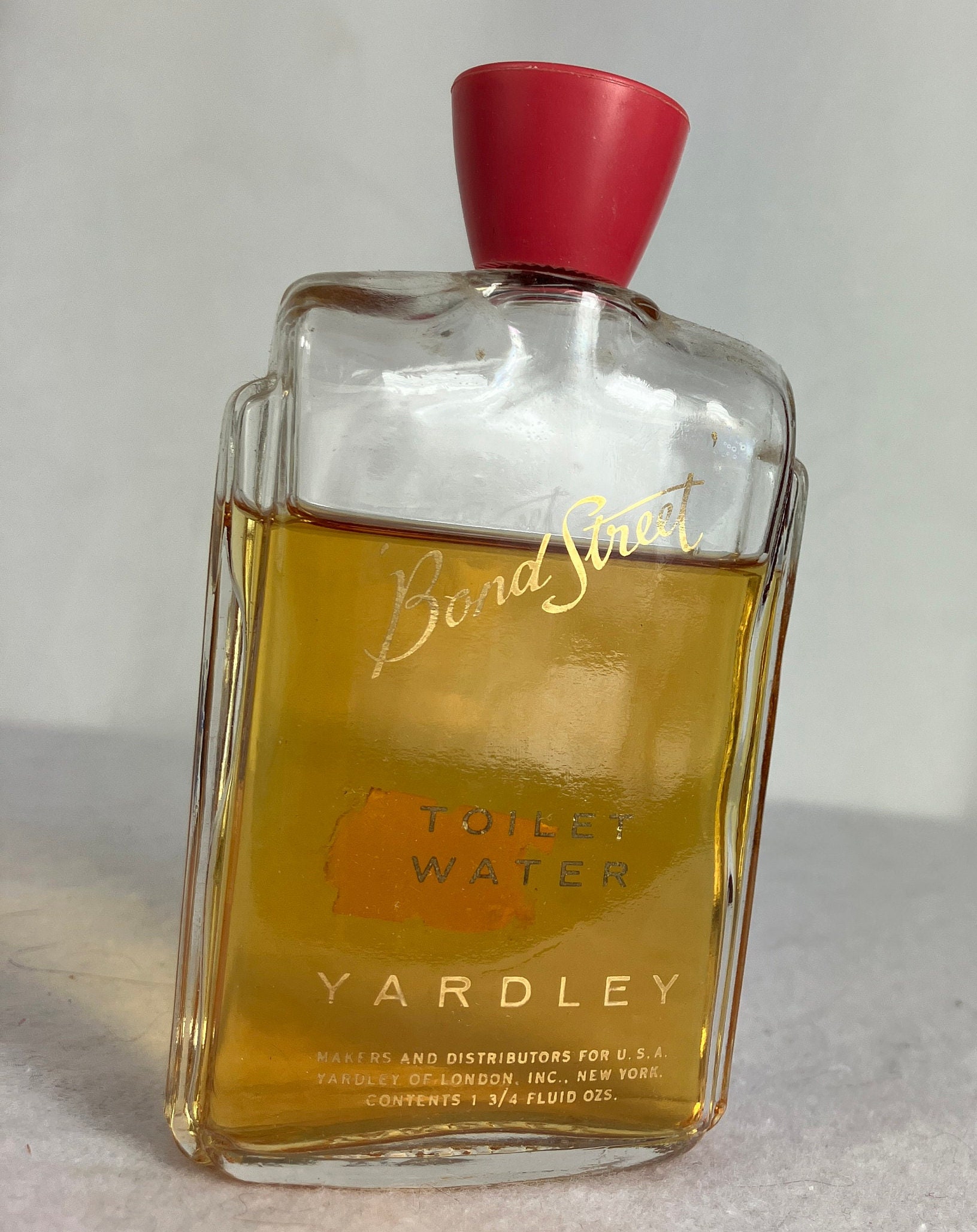Vintage Bond Street by Yardley 1 3/4 Ounce Partial Bottle