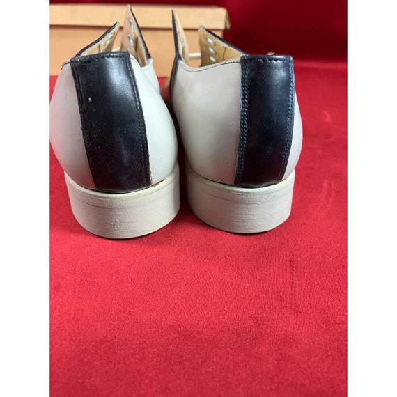 6.5 B NOS New 40s 50s Black White Saddle Shoes Ox… - image 6