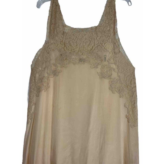 20s Silk With Elaborate Lace Trim Chemise Nightgo… - image 2