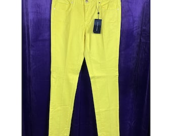 NWT 30 Ralph Lauren 888 Match Stick Jeans Yellow