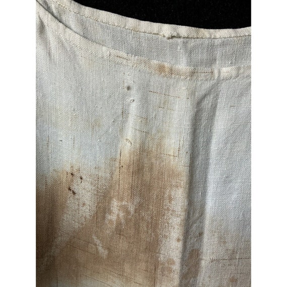 Antique Primitive 19th C Linen Night Sleep Shirt … - image 5