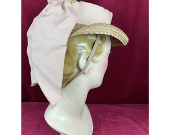 Vintage 50s Bes-ben Hat Blue Crystal Floral Crown Fascinator  display picture 1