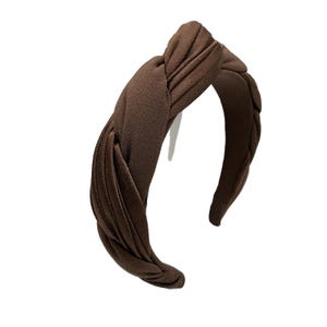 Alexandre De Paris Twisted Knot Padded Headband Brown - Etsy display picture 1