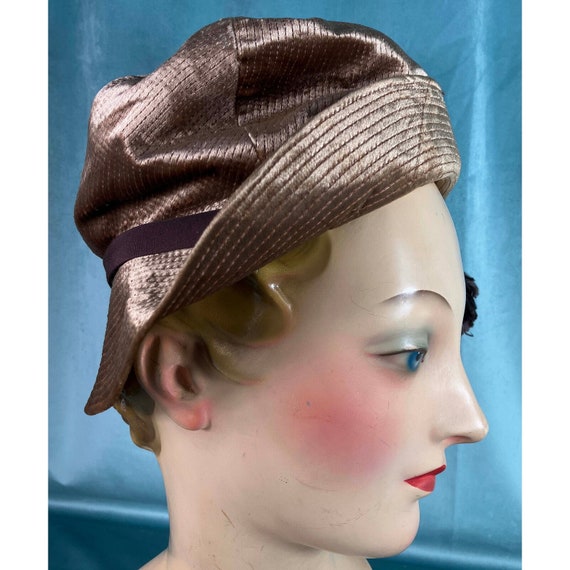 Vintage 60s 70s Balmain Panne Velvet Pierrot Hat … - image 2
