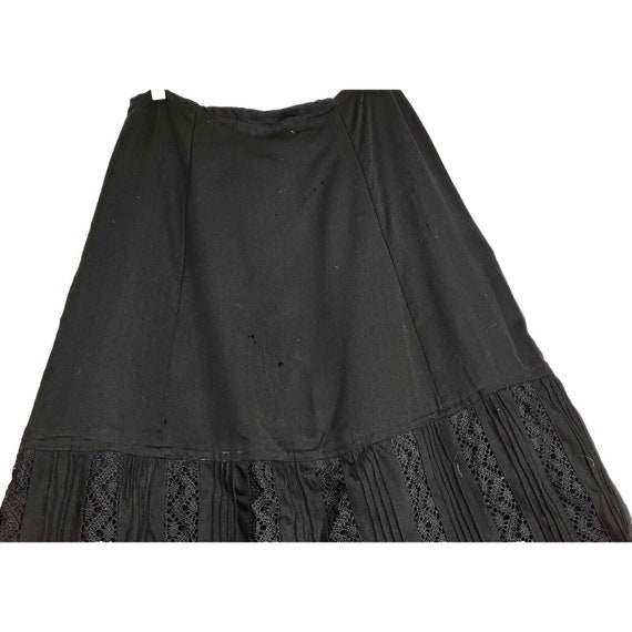 Antique 1900 Edwardian Fancy Lace Mourning Skirt … - image 3