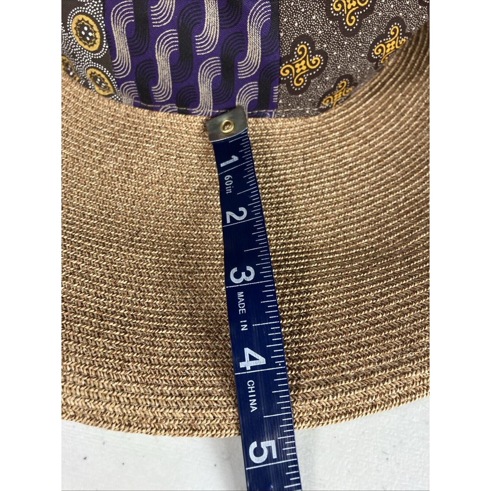 Albertus Swanepoel Open crown straw hat patchwork Fabric Straw Hat Open Crown - Etsy main image 2
