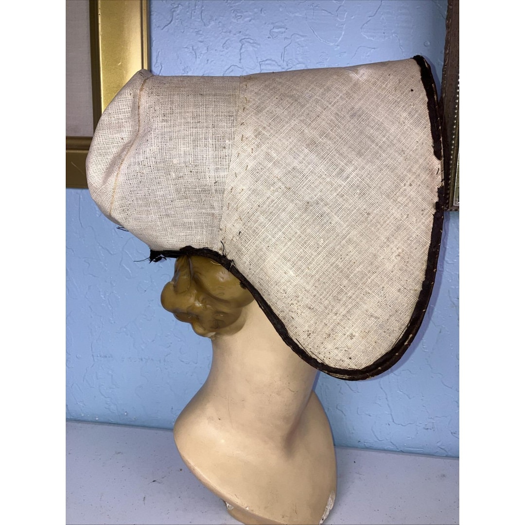 antique-1820-1830-poke-bonnet-frame-hat-regency-victorian-1840s-etsy
