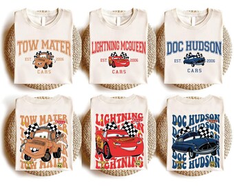 Disney Cars Shirt, Cars Lover Shirt, Disneyland Family Trip Tee, Pixar Lightening McQueen Tee, Tow Mater T-Shirt, Sally, Doc Hudson Shirt.