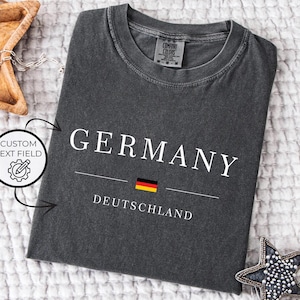 Germany Shirt, Comfort Colors® Deutschland Shirt, German Flag Shirt, Germany Travel Shirt, Germany Lover Gift, Germany Vacation Tee.