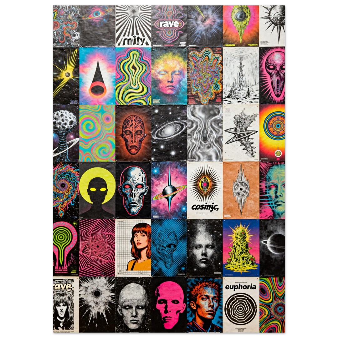 Cyber Rave Collection - Inspired by Authentic UK 80s-90s Rave Flyer ...