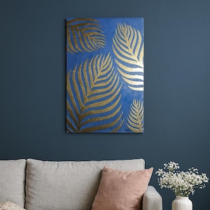 Handmade Copper & Wood Tropical Leaf Wall Art: Modern Botanical Decor