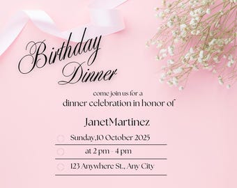Plantilla de invitación de cumpleaños