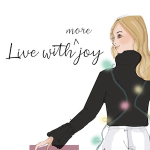 Vive con MÁS Alegría - Tarjetas navideñas - Tarjetas de Navidad Wall Art Print - Arte Motivacional - Wall Art