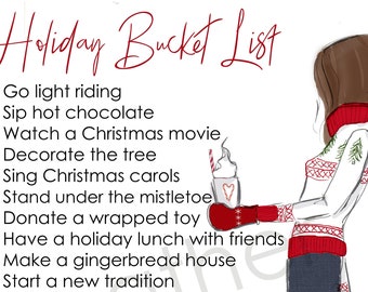 Holiday Bucket List - Winter Bucket List - Printable - Heather Stillufsen Winter - Bucket List