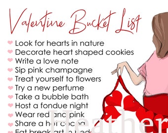 Valentine -  Valentine Bucket List - Printable - Heather Stillufsen  - Bucket List