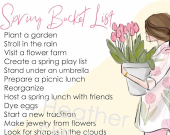 2019 Spring Bucket List - Printable - Heather Stillufsen Spring - Bucket List