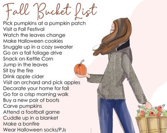 Fall Bucket List - Printable - Heather Stillufsen Autumn - Bucket List